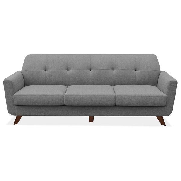 Officesource Partridge Collection Sofa with Dark Cherry Wood Legs 50621FGR